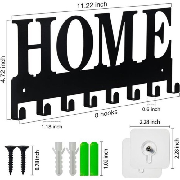 Key Holder for Wall, Nail-Free Key Holder, Key Rack Key Holder Wall Mounted - Picture 6 of 6